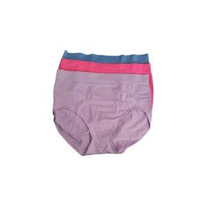 3 pack Women's Teen Full Coverage Briefs Purple Blue Berry Size MM Seamless